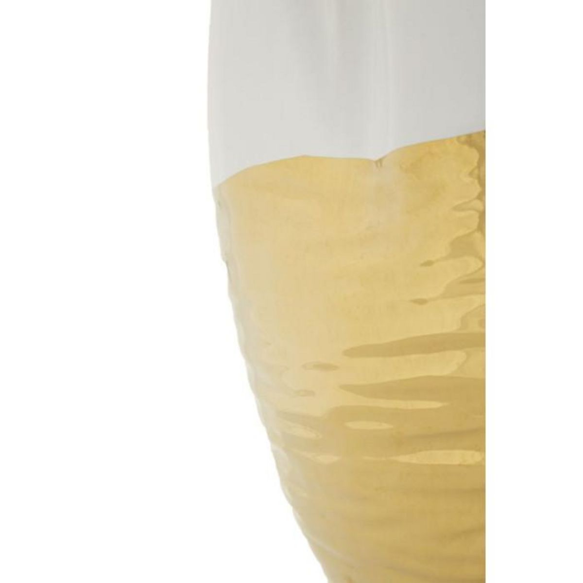 Paris Prix Vase Design en Céramique  Lux  25cm Blanc & Or