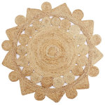 VIDAXL Tapis fait a la main Jute tressee 150 cm