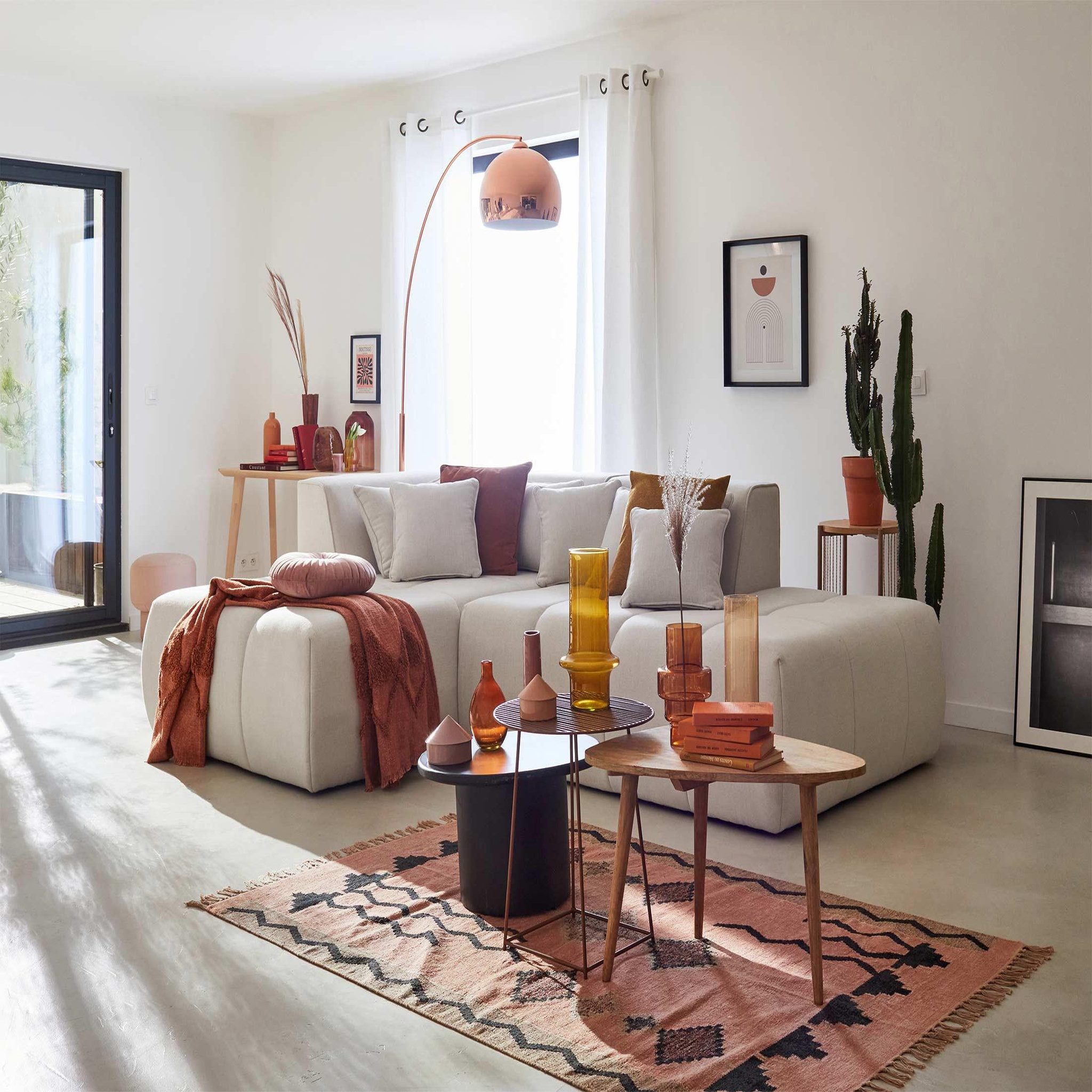 Voir la diapositive 1 : LISA DESIGN Caracas - canapé modulable d'angle gauche - 4 places - en tissu