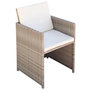 Voir la diapositive 2 : VIDAXL Chaises de jardin lot de 2 avec coussins Resine tressee Beige