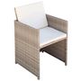 Voir la diapositive 2 : VIDAXL Chaises de jardin lot de 2 avec coussins Resine tressee Beige