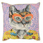 Voir la diapositive 1 : Paris Prix Coussin Déco Chat  Popart  50x50cm Multicolore