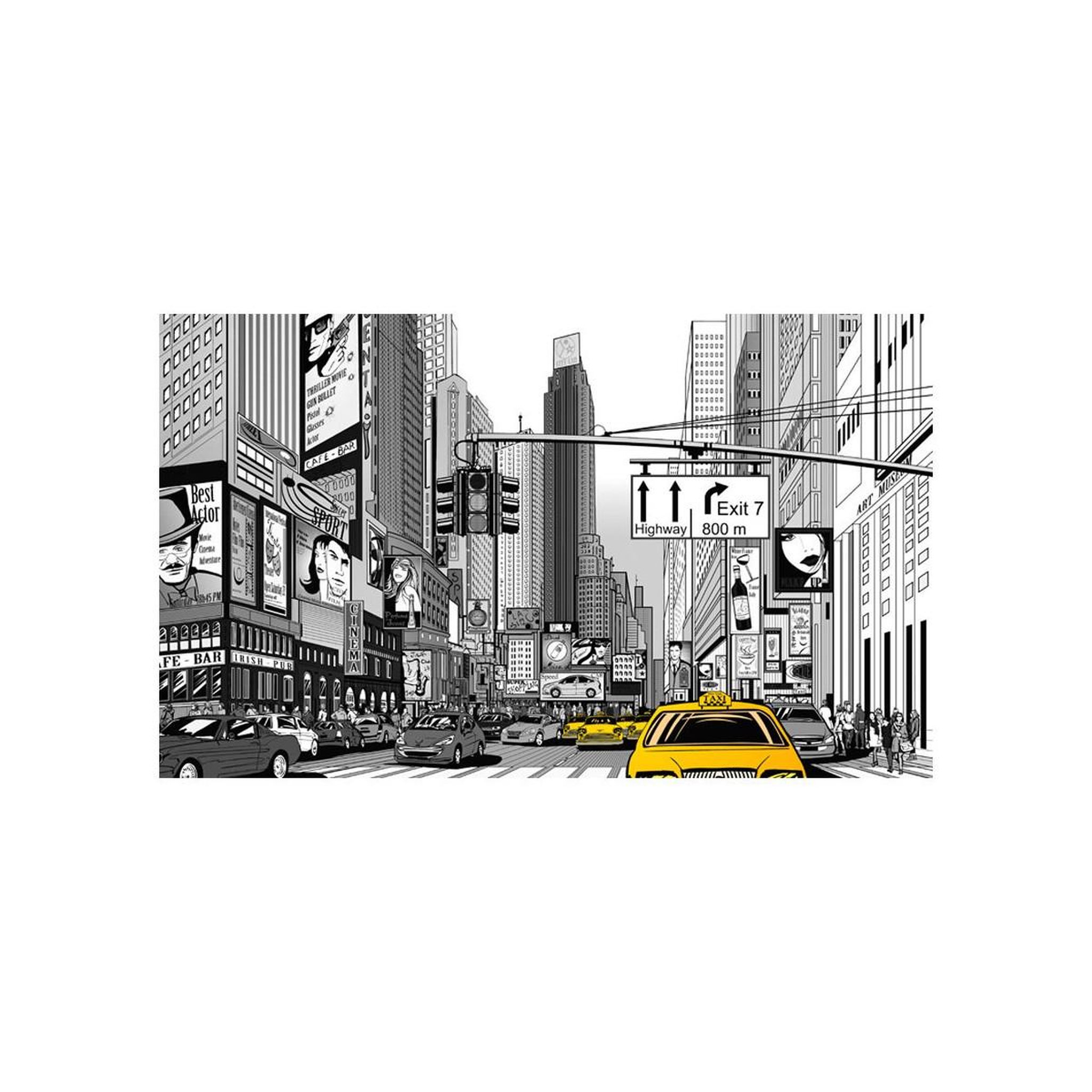 Voir la diapositive 2 : Paris Prix Papier peint  bd taxis jaunes à new york  270x450cm