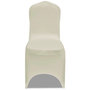 Voir la diapositive 4 : VIDAXL Housses elastiques de chaise Creme 12 pcs
