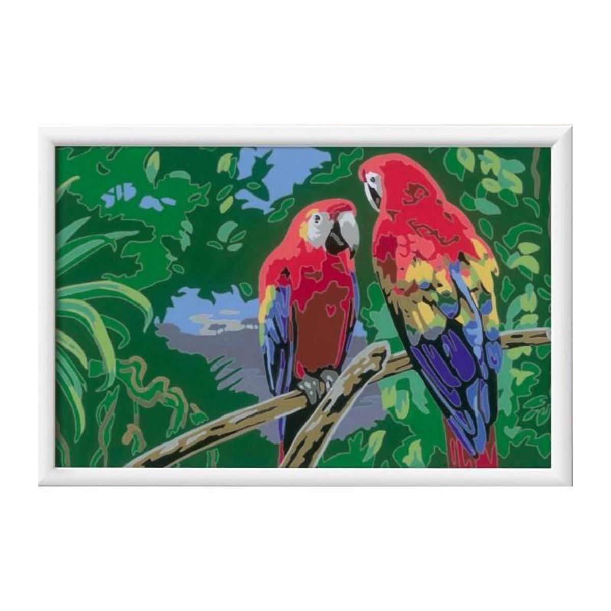 RAVENSBURGER CreArt Kids 31x21cm Perroquets, Kit de peinture par numéros Numéro d'Art, Des 7 ans, 25854, Ravensburger