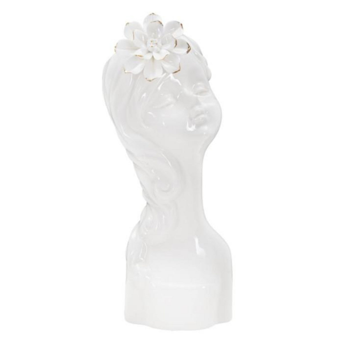 Paris Prix Vase Déco en Porcelaine  Young Lady  24cm Blanc