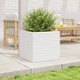 Voir la diapositive 3 : VIDAXL Jardiniere blanc 50x50x46 cm bois de pin massif