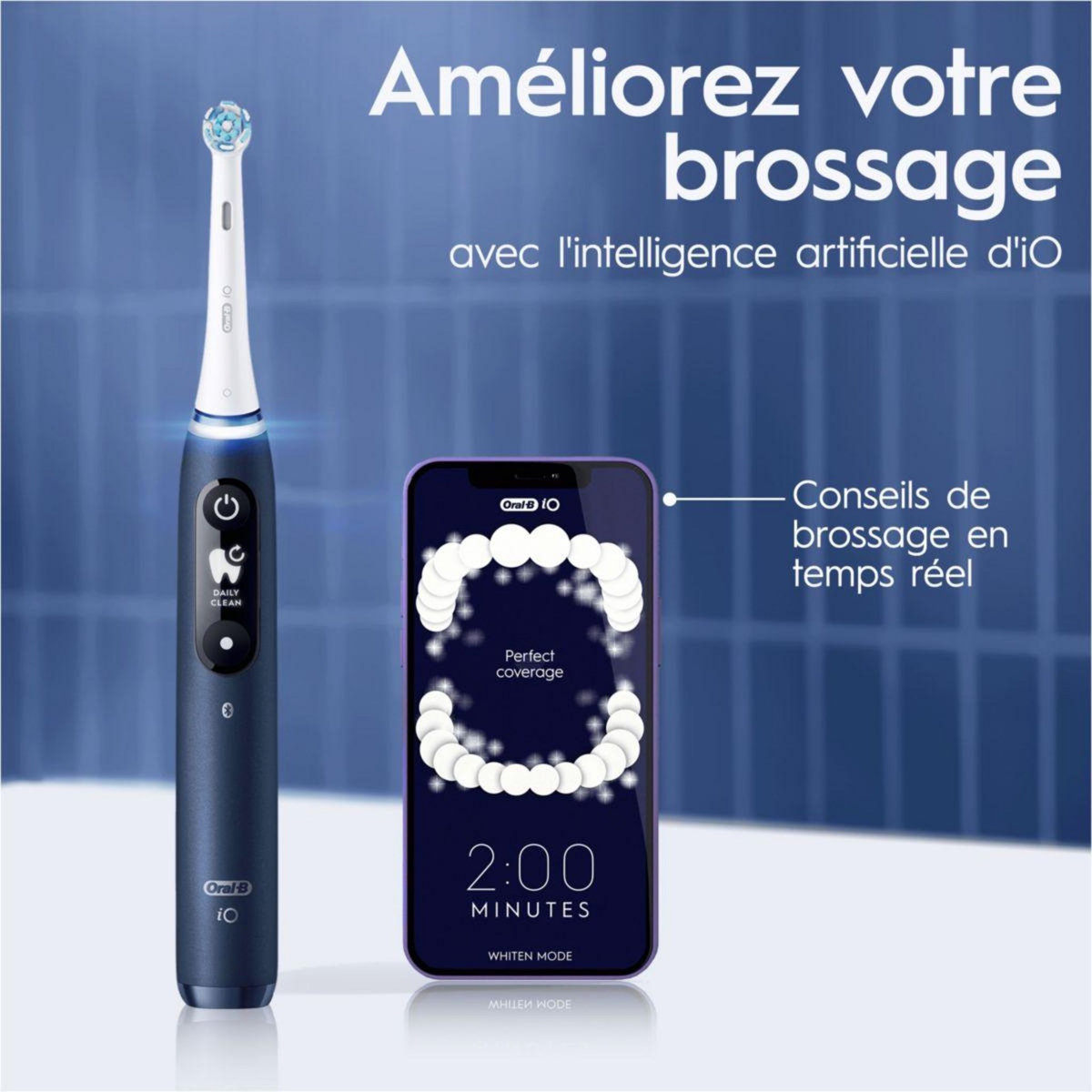 BRAUN Brosse à dents électrique bleu - IO7SAPPHIREBLUE