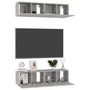 Voir la diapositive 3 : VIDAXL Meubles TV 4 pcs Gris beton 60x30x30 cm Bois d'ingenierie