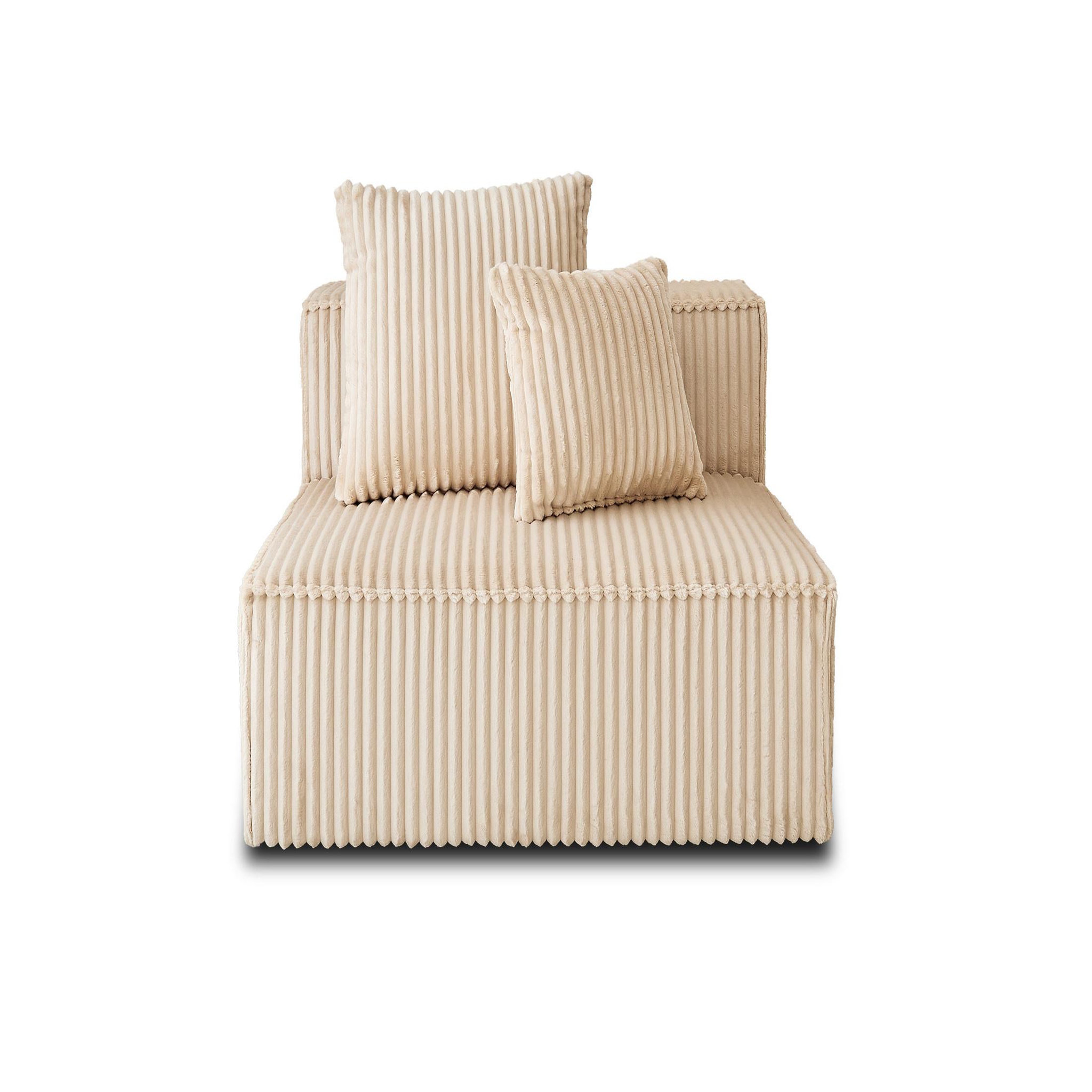 Voir la diapositive 5 : LISA DESIGN Colombine - module d'assise - en velours côtelé grosses côtes