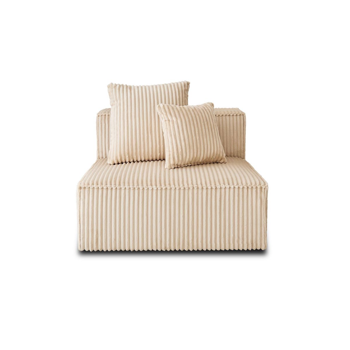 LISA DESIGN Colombine - module d'assise - en velours côtelé grosses côtes