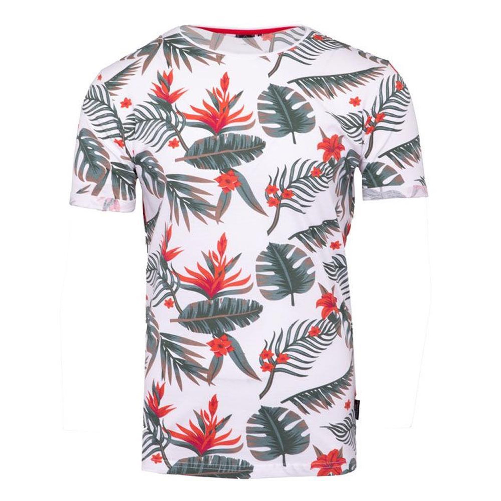 Voir la diapositive 1 : LA MAISON BLAGGIO T-shirt blanc/rouge homme la maison blaggio fleur