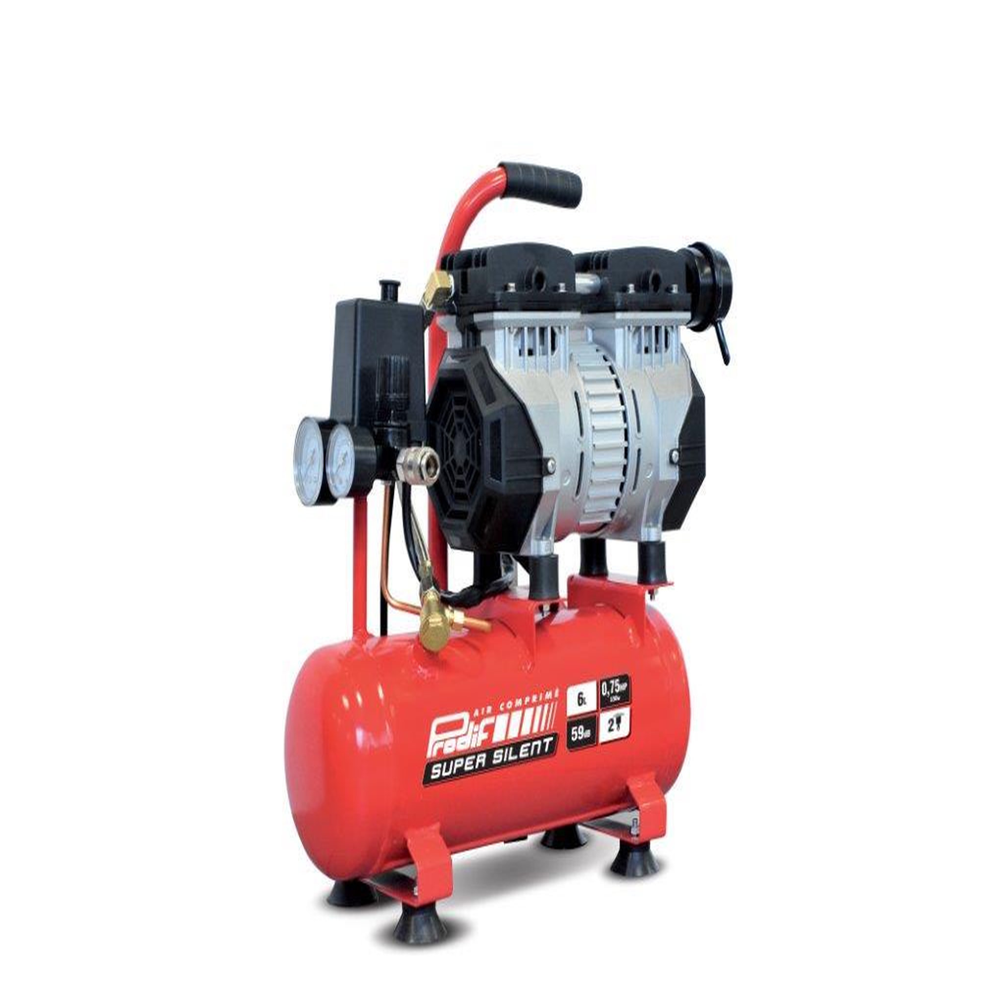 PRODIF Compresseur d'atelier PRODIF 6 l 0.5 cv 6L silencieux SIL06J