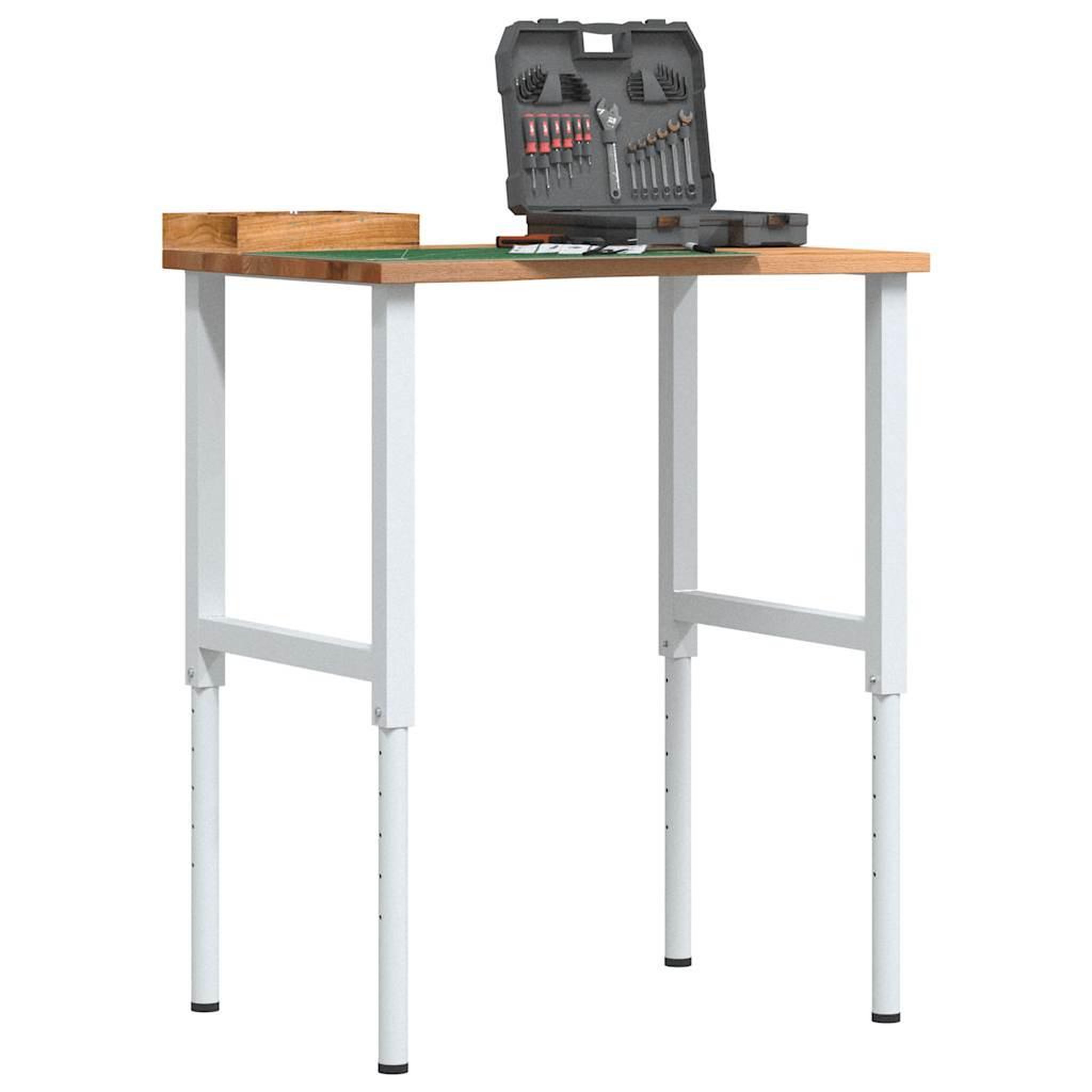 VIDAXL Etabli marron clair 80x60x(71,5-98) cm bois de chene massif