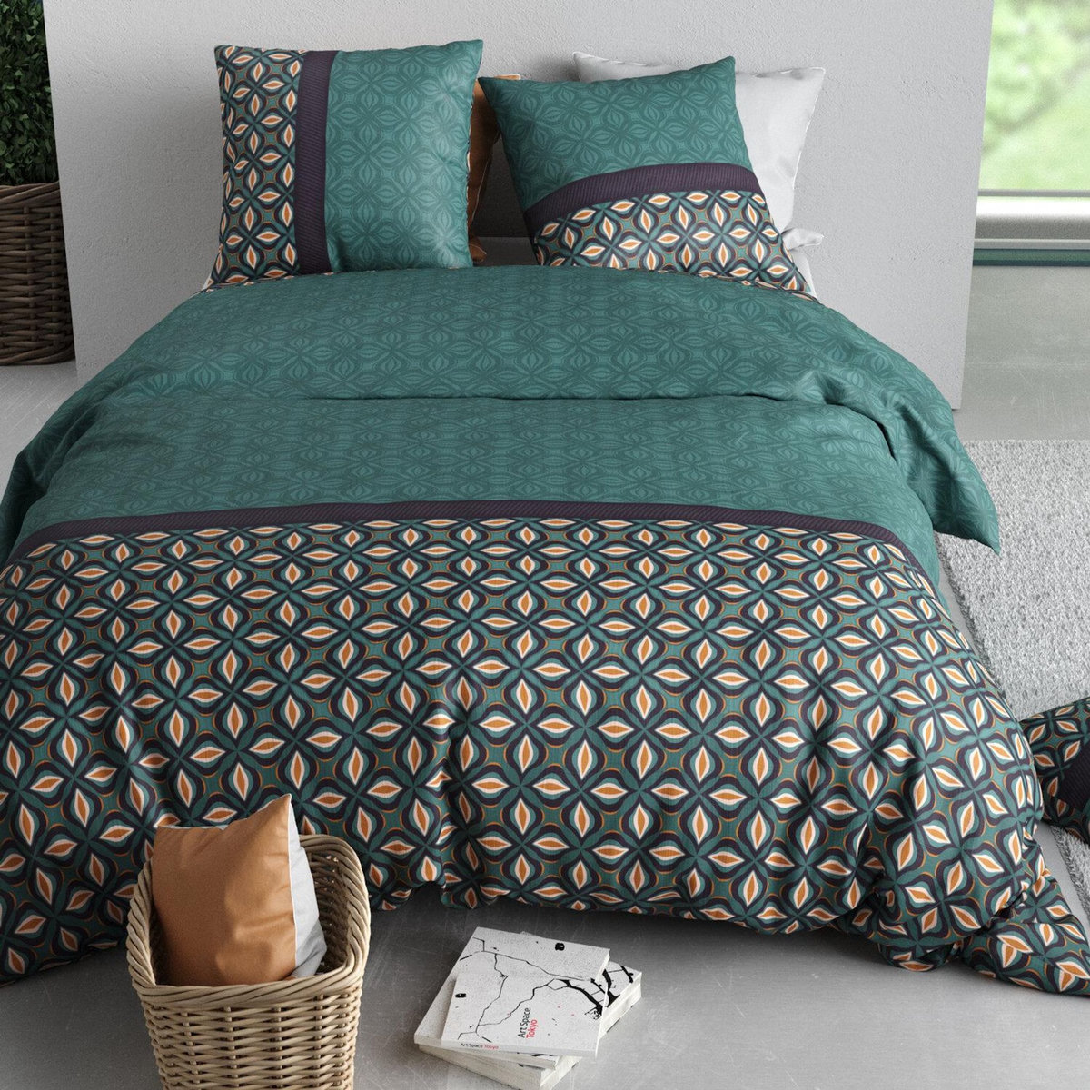 ATELIER DU COTON Parure housse de couette 100% coton 57fils victory