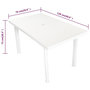 Voir la diapositive 5 : VIDAXL Table de jardin Blanc 126 x 76 x 72 cm Plastique