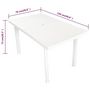 Voir la diapositive 5 : VIDAXL Table de jardin Blanc 126 x 76 x 72 cm Plastique