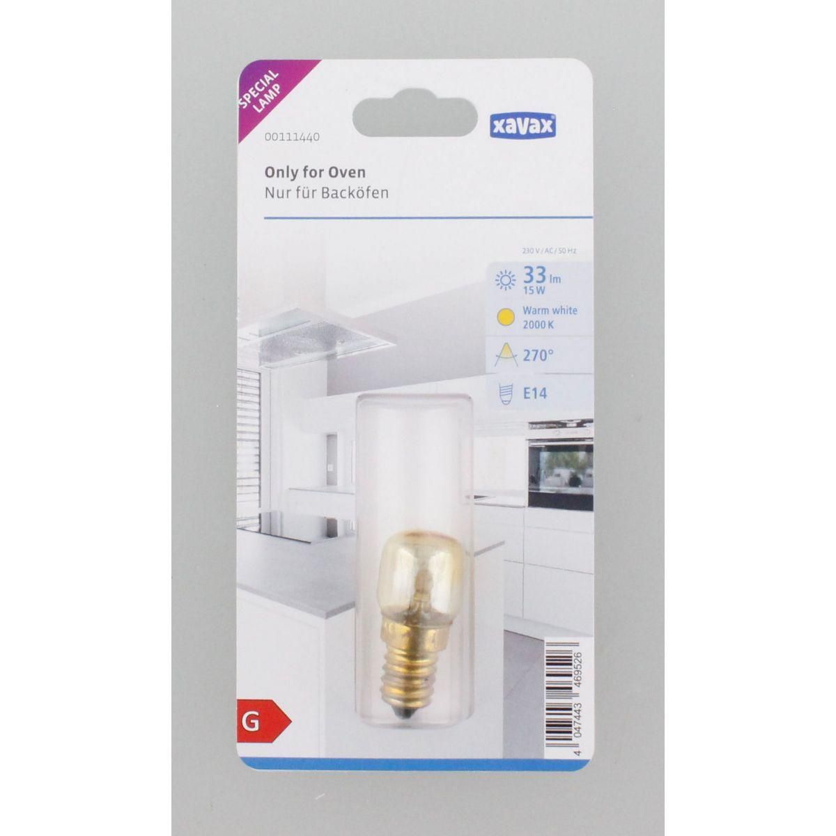 XAVAX Ampoule DE FOUR E14 15W