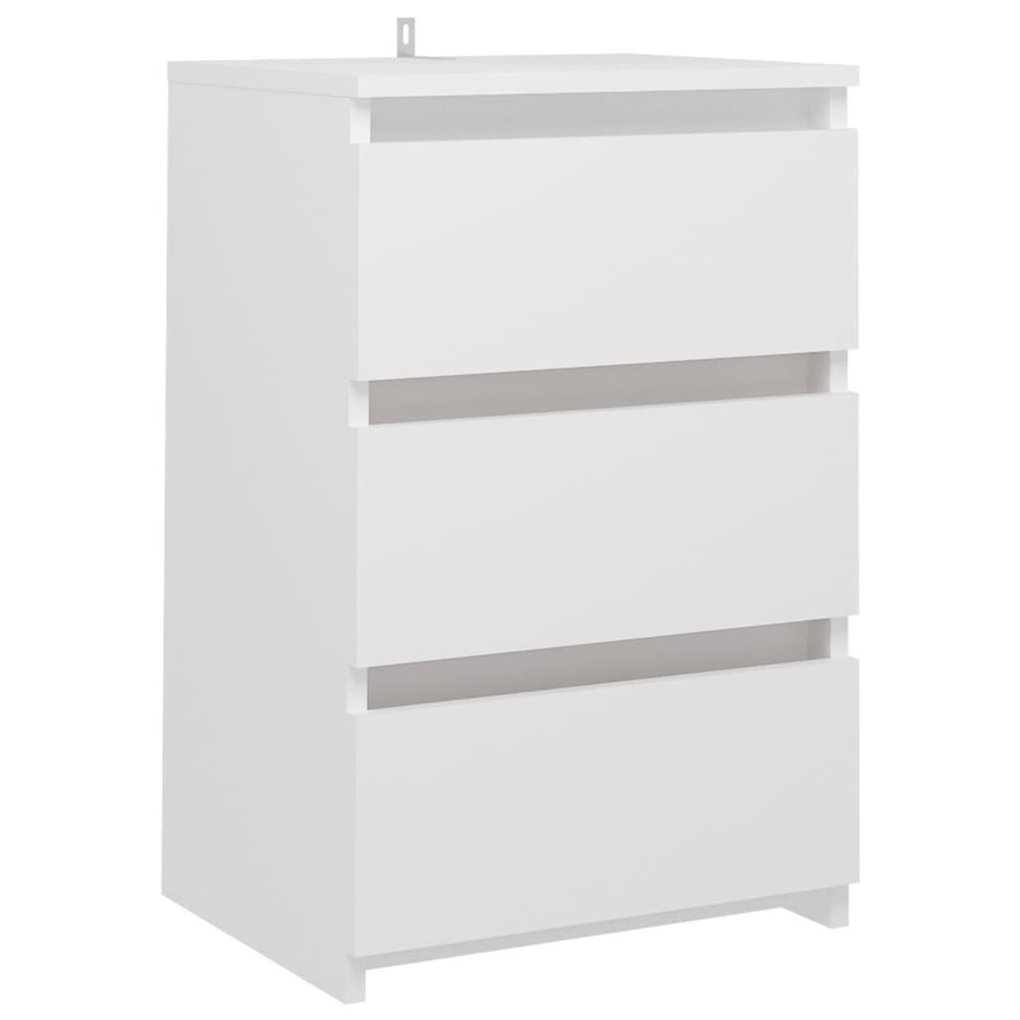 Voir la diapositive 2 : VIDAXL Table de chevet Blanc 40x35x62,5 cm Agglomere
