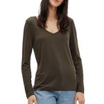 Pieces T  hirt  Femme Pieces Pckamala. Coloris disponibles : Vert