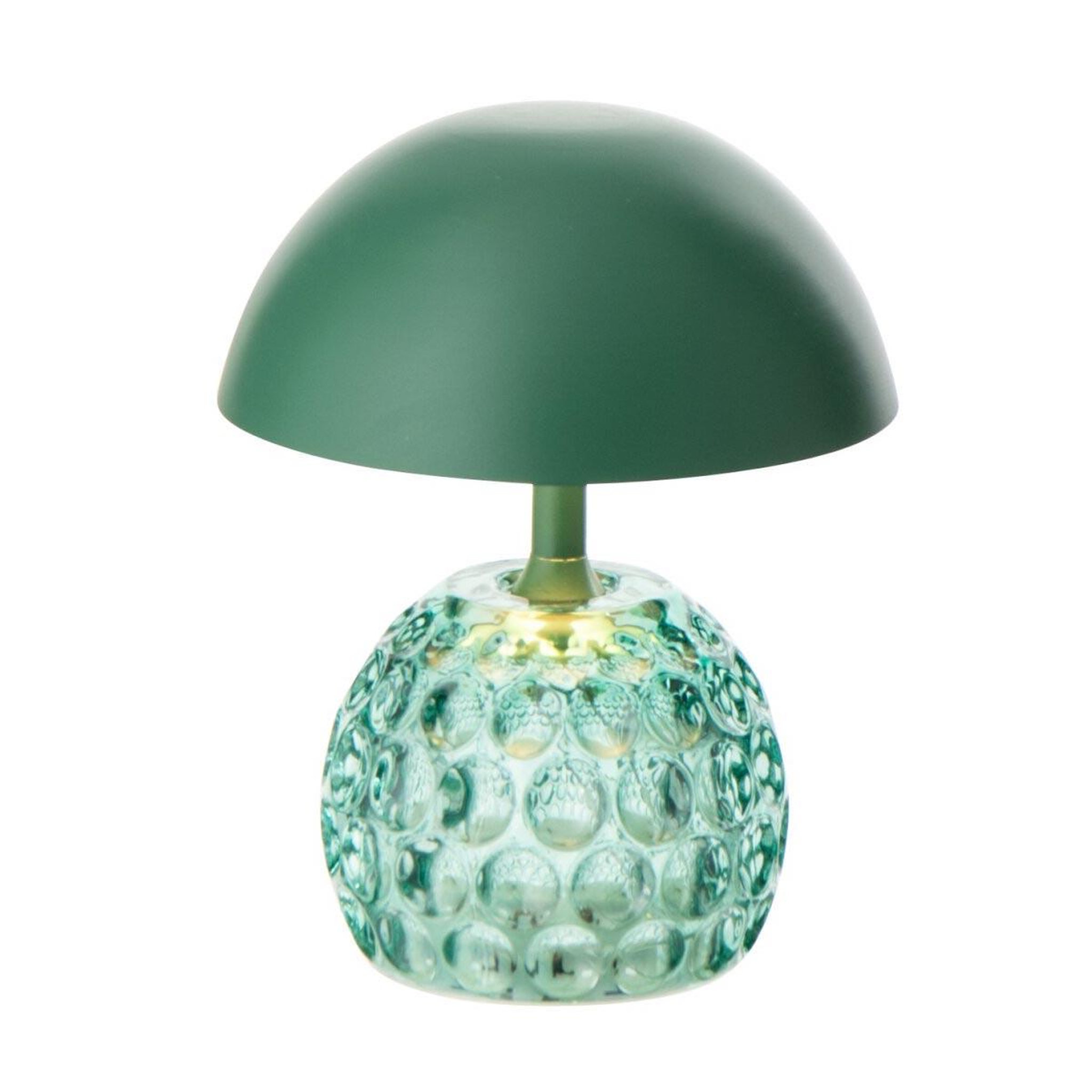 Voir la diapositive 2 : J-LINE Lampe à poser led champignon  fungo  15cm vert foncé