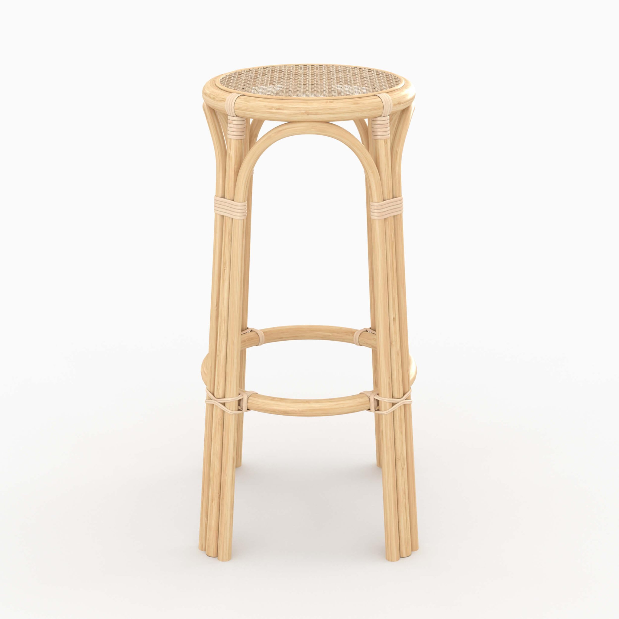 Voir la diapositive 3 : MAISON PAVANE Tabouret de bar 77 cm en rotin-vania