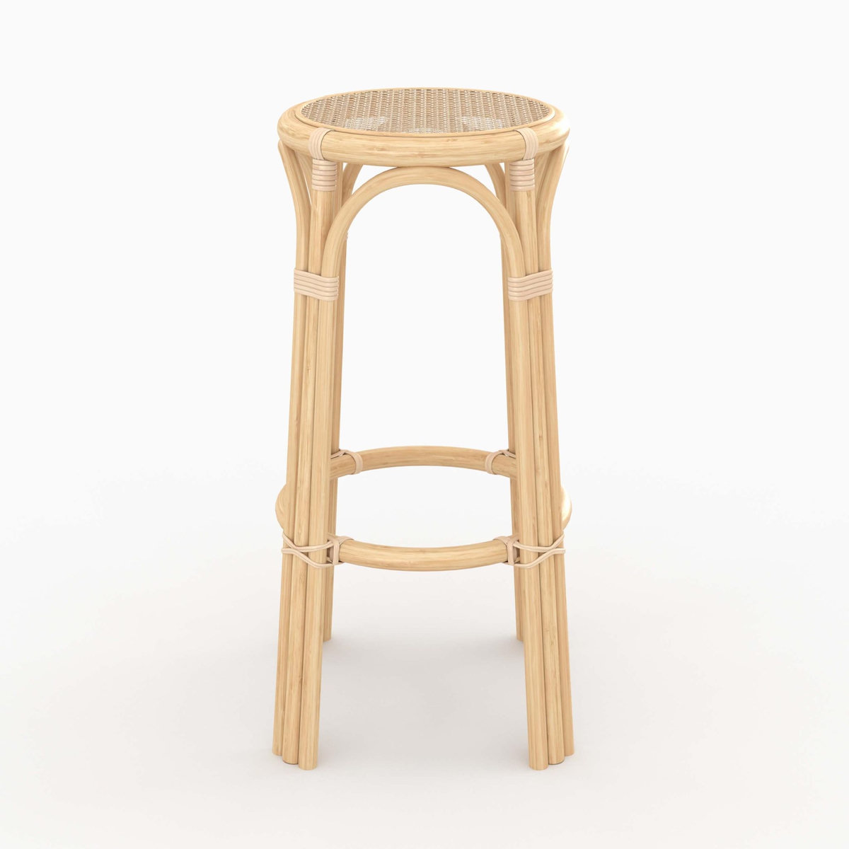 Rendez vous déco Tabouret de bar 77 cm en rotin-Vania