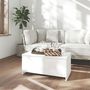 Voir la diapositive 1 : VIDAXL Table basse blanc 90x50x41,5 cm bois d'ingenierie