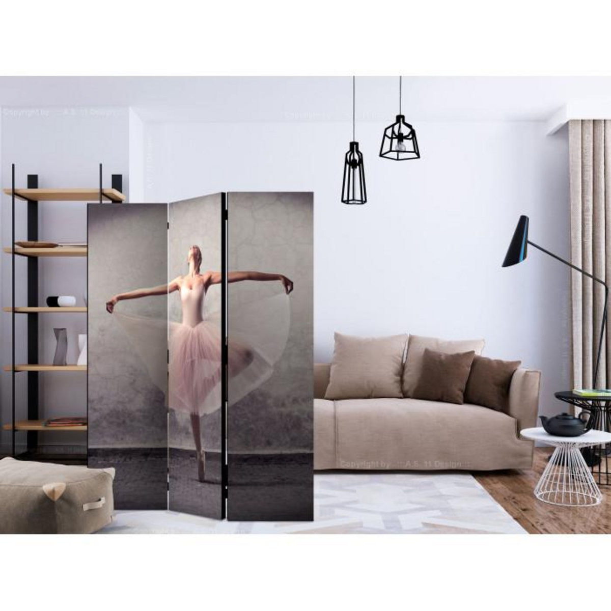 Paris Prix Paravent 3 Volets  Classical Dance Poetry Without Words  135x172cm