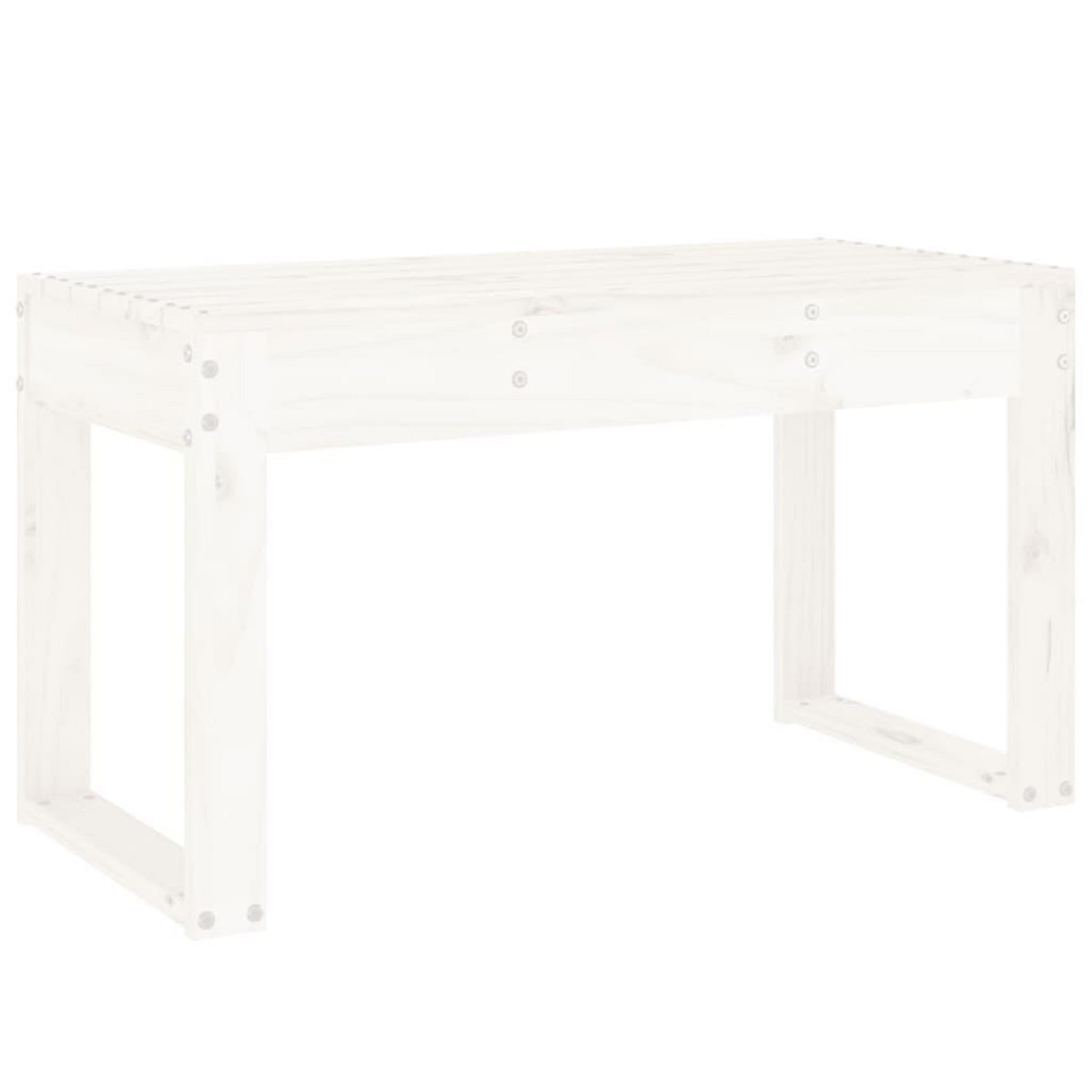 VIDAXL Banc de jardin blanc 80x38x45 cm bois massif de pin