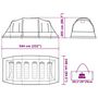 Voir la diapositive 6 : VIDAXL Tente familiale tunnel 6 personnes gris impermeable