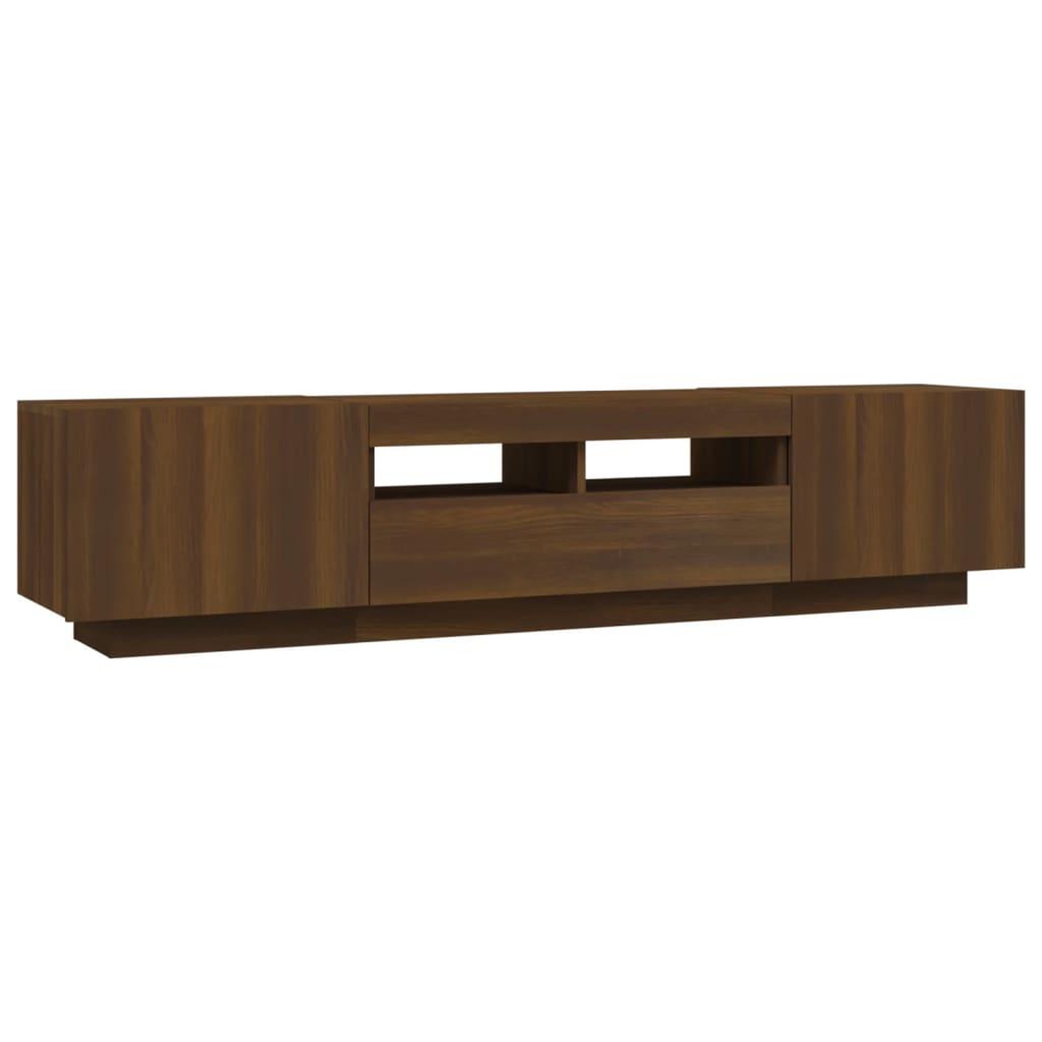 Voir la diapositive 2 : VIDAXL Ensemble de meubles TV avec lumieres LED 2 pcs Chene marron