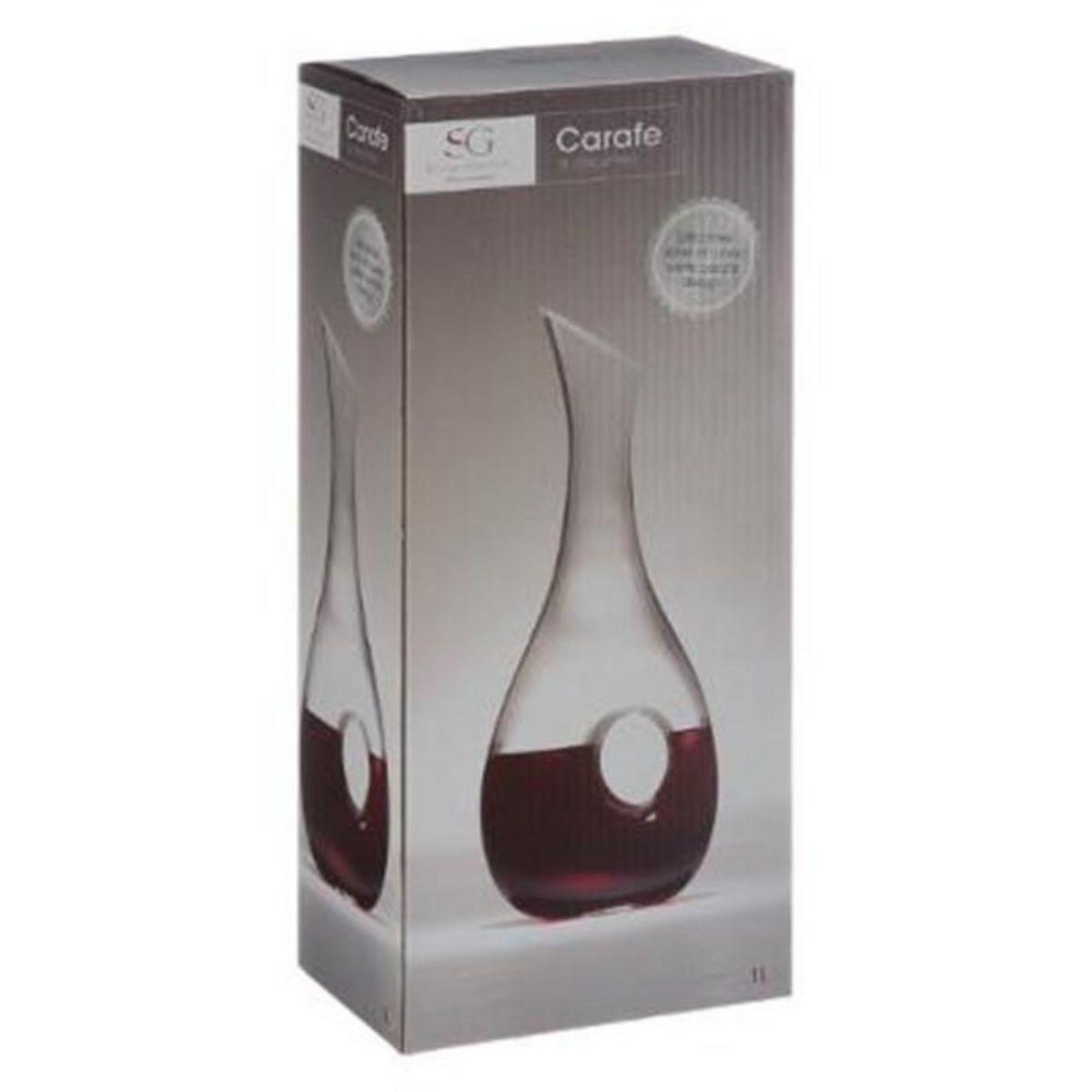 SECRET DE GOURMET Carafe Design en Verre  Goutte  1L Transparent