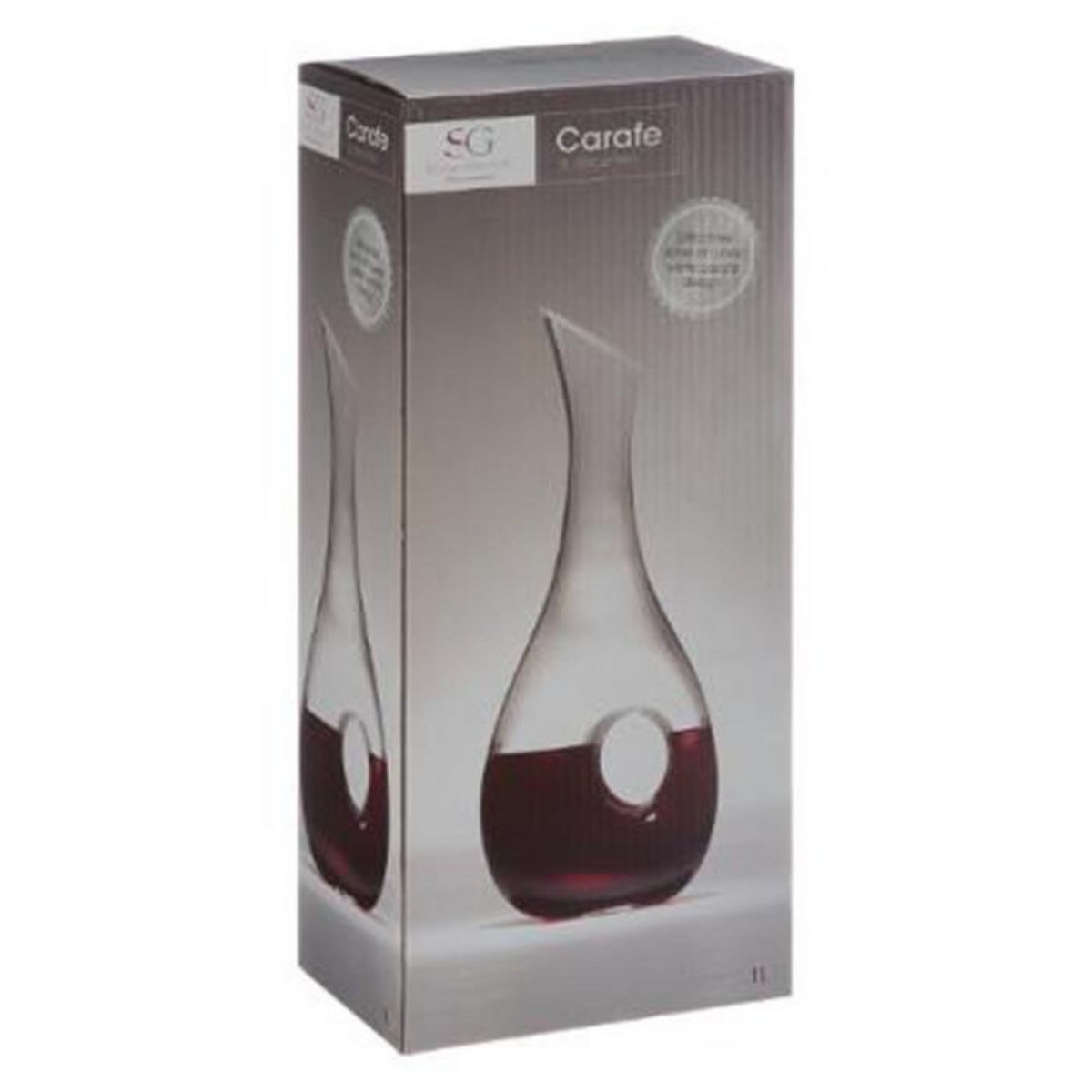 SECRET DE GOURMET Carafe Design en Verre  Goutte  1L Transparent