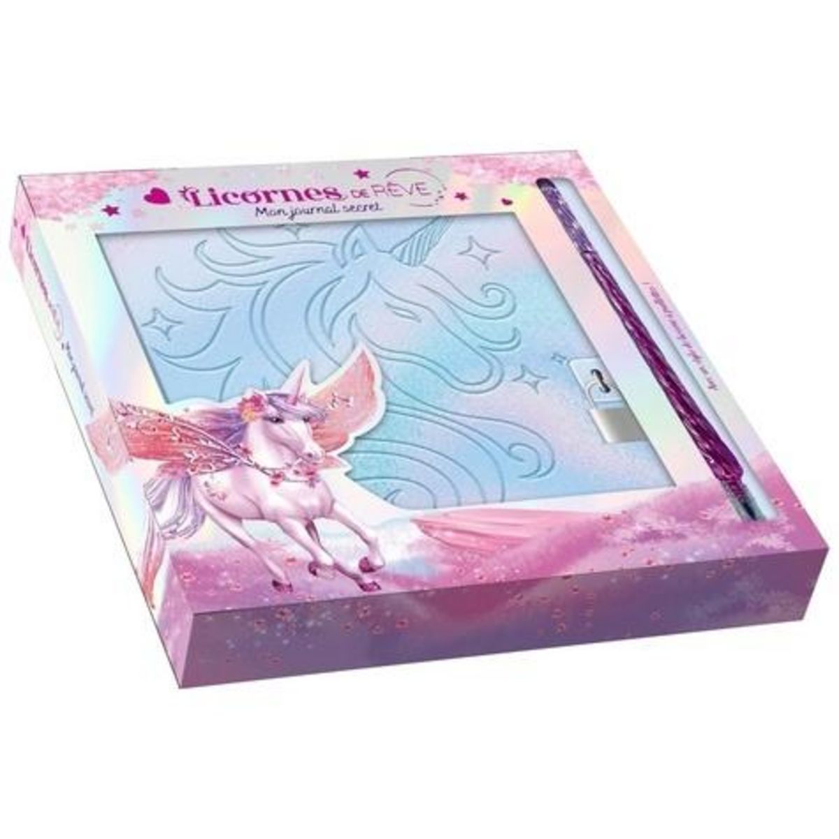 MON JOURNAL SECRET LICORNES DE REVE. AVEC UN STYLO DE LICORNE A PAILLETTES !, Alcouffe Christine