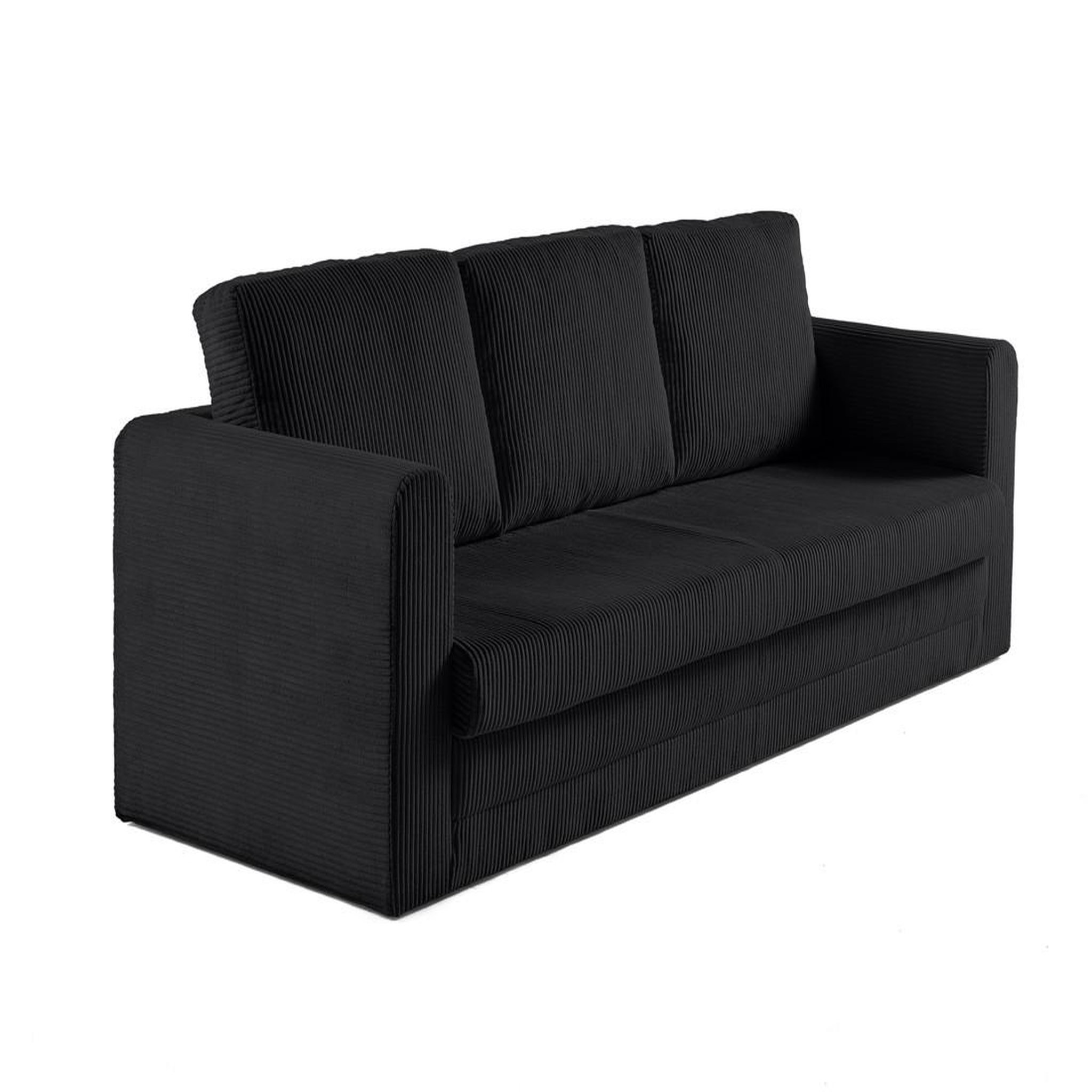 Voir la diapositive 2 : BEST MOBILIER Marilia - canapé 3 places - convertible déplimousse - en velours côtelé