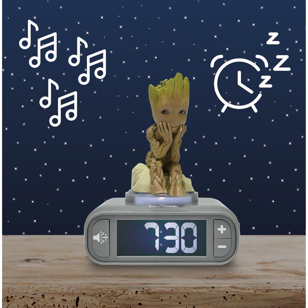 Lexibook Réveil avec veilleuse Groot des Gardiens de la Galaxie 3D