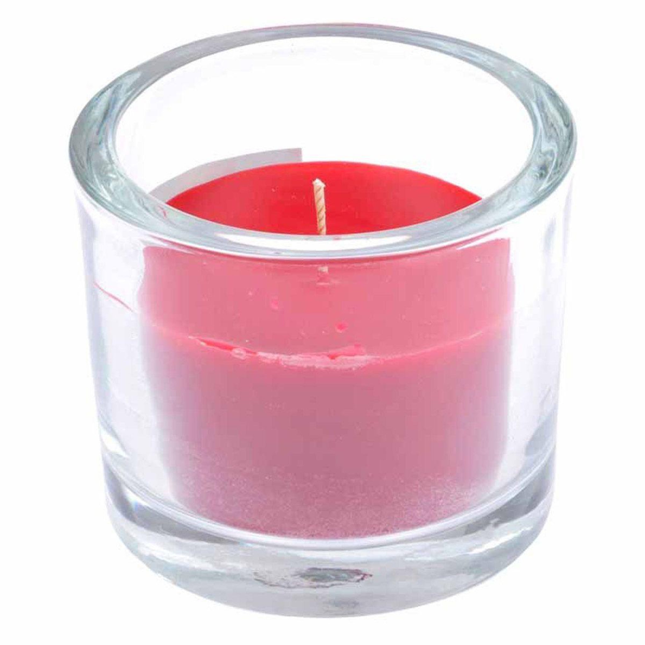 Voir la diapositive 1 : HOMEA Bougie verrine parfumée  essentiel  9cm fruits rouges