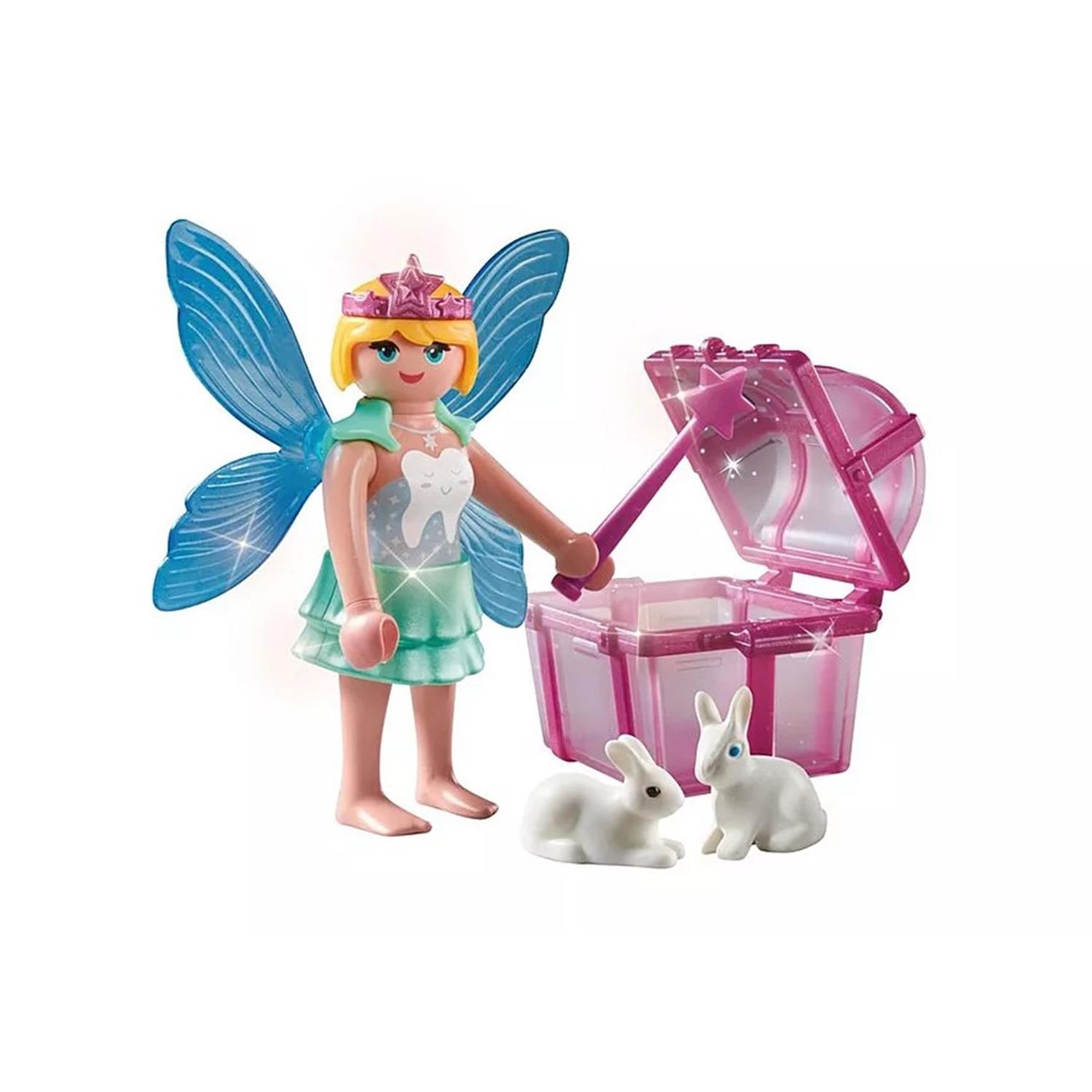 Voir la diapositive 2 : PLAYMOBIL Special Plus Fée avec coffre à dents de lait et deux lapins