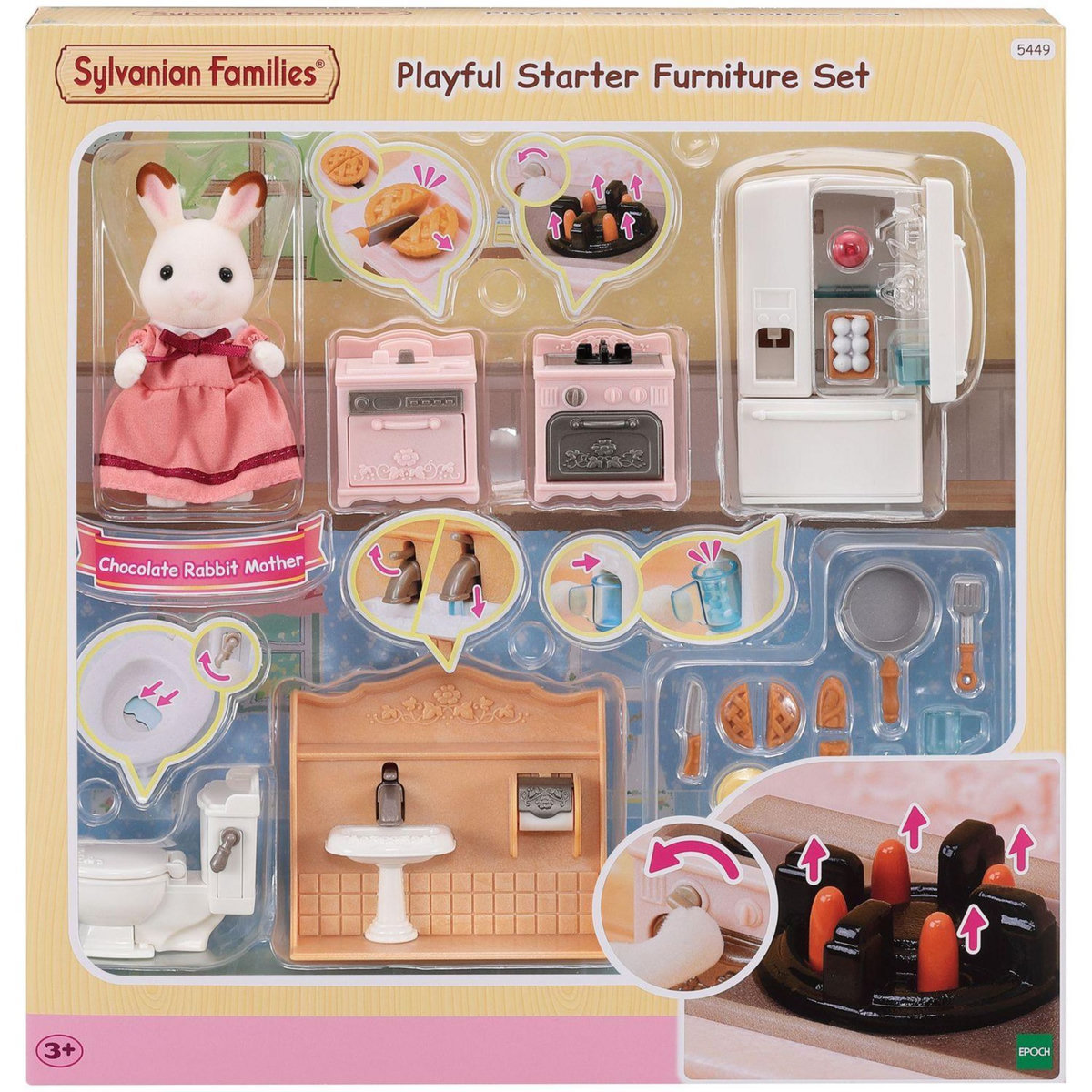 Sylvanian families Le set d'ameublement cosy cottage et maman - Sylvanian Families