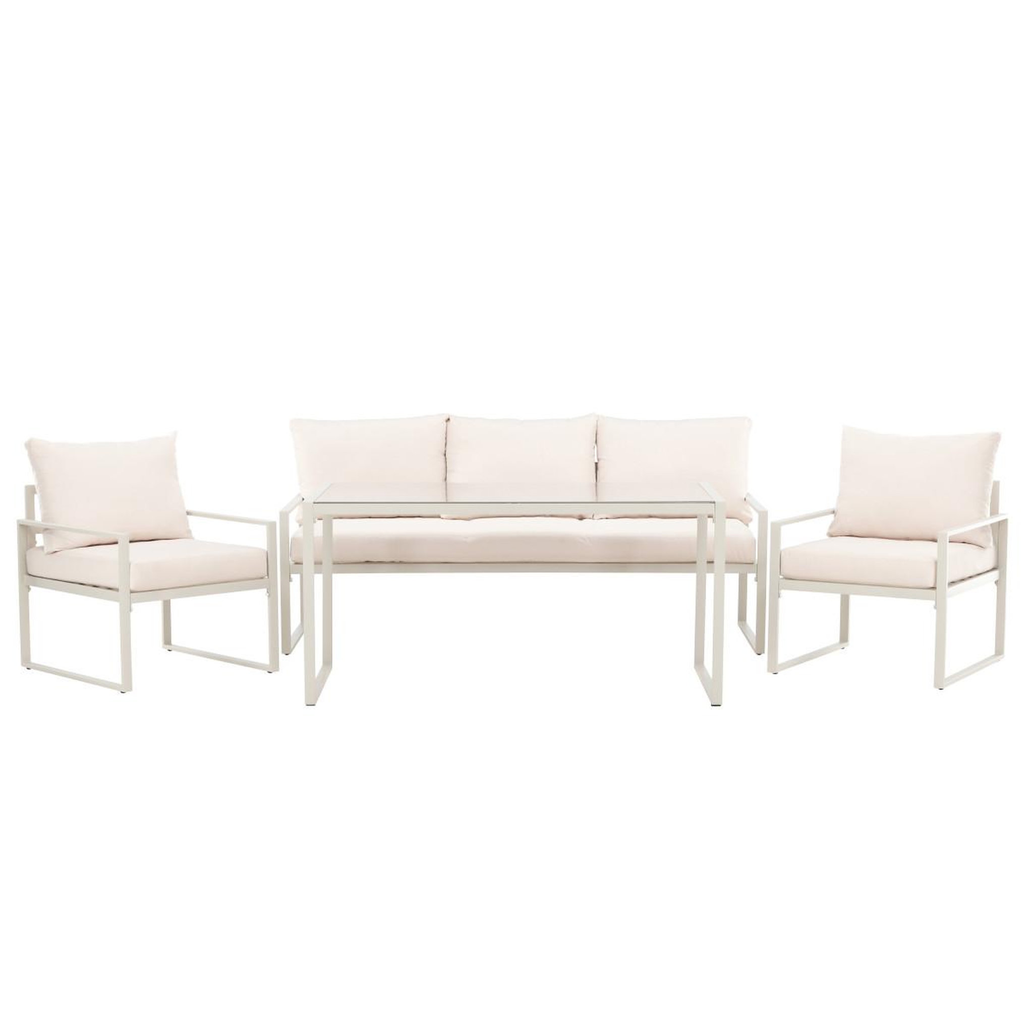 Paris Prix Salon de jardin 5 places  catania  179cm beige