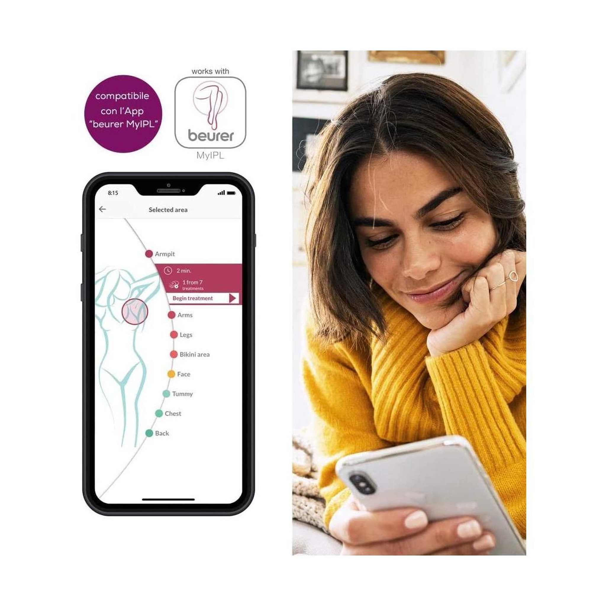 Voir la diapositive 3 : Beurer Beurer IPL Pure Skin Pro Lumière pulsée Blanc