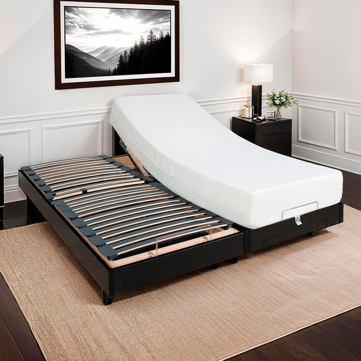 BELLECOUR BELLECOUR LITERIE | Ensemble Duo FLEX | Sommiers électriques + Matelas Mémoire de forme
