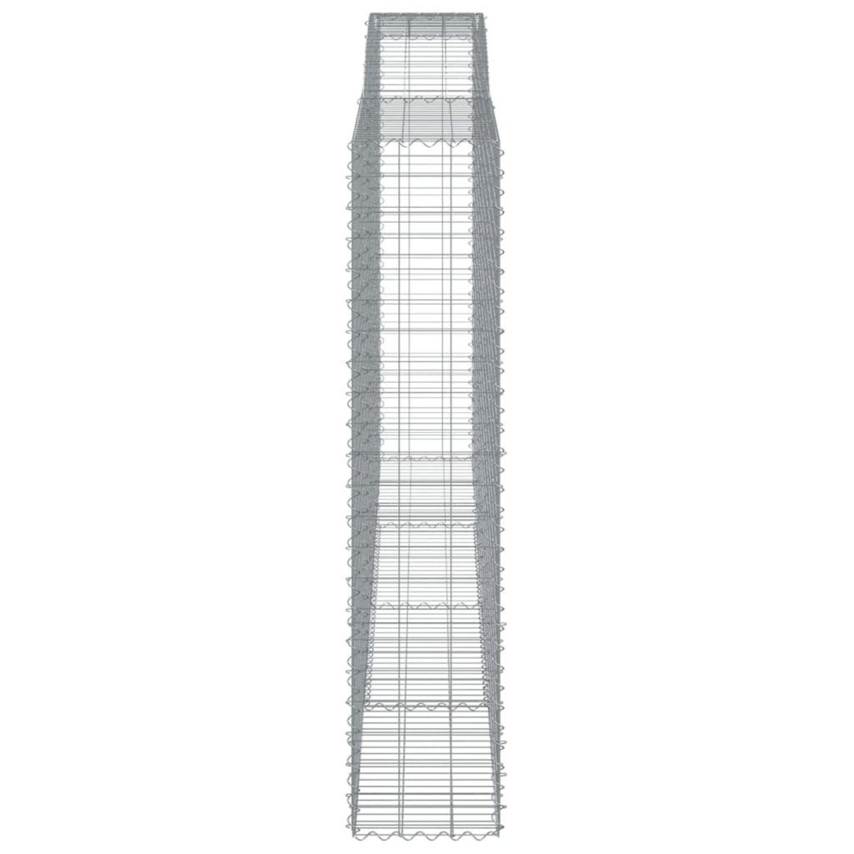 VIDAXL Paniers a gabions arques 15 pcs 400x50x220/240 cm Fer galvanise