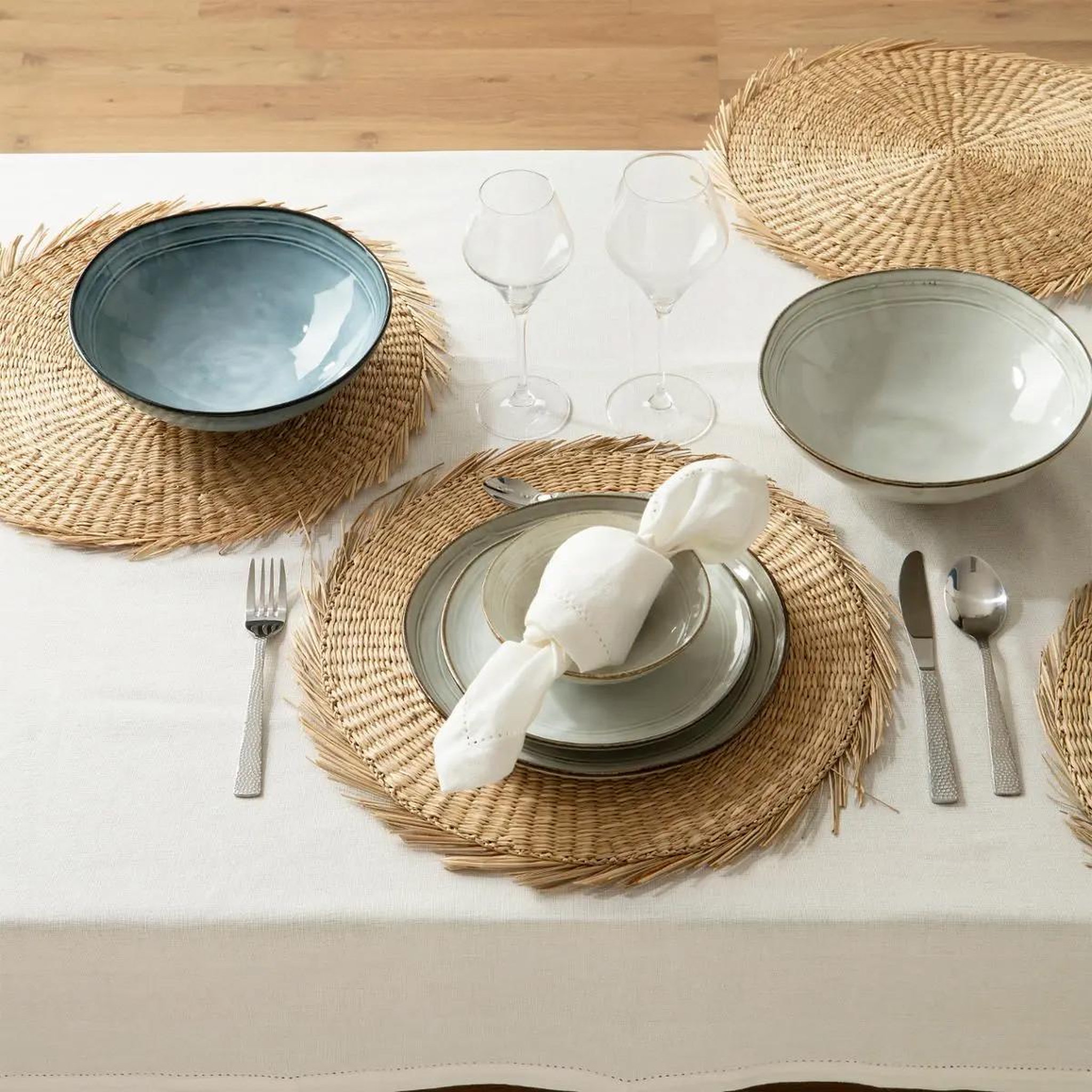 Voir la diapositive 3 : ATMOSPHERA Set de table en roseau  cuba  40cm naturel