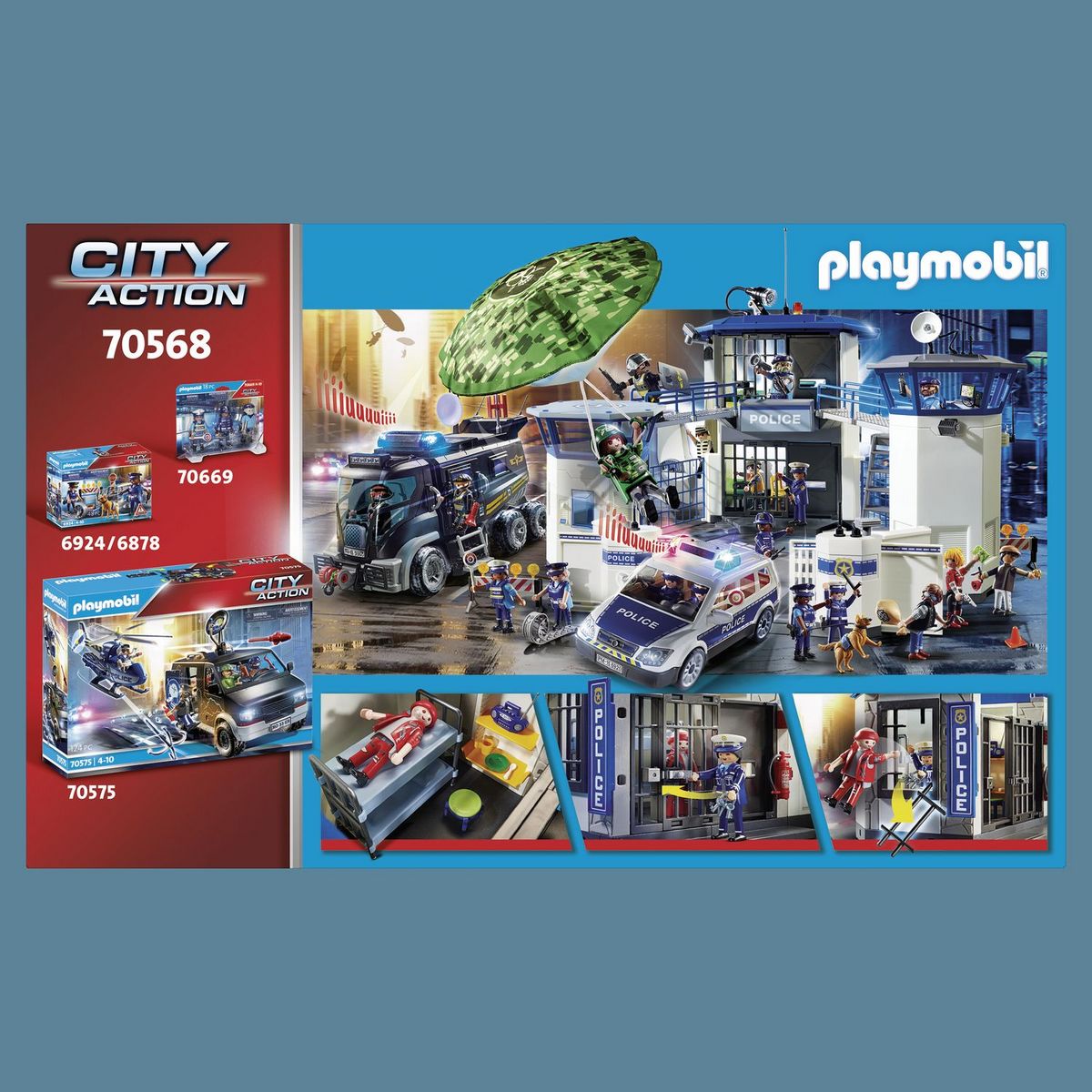 PLAYMOBIL 70568 - City Action - Police Poste de police et cambrioleur
