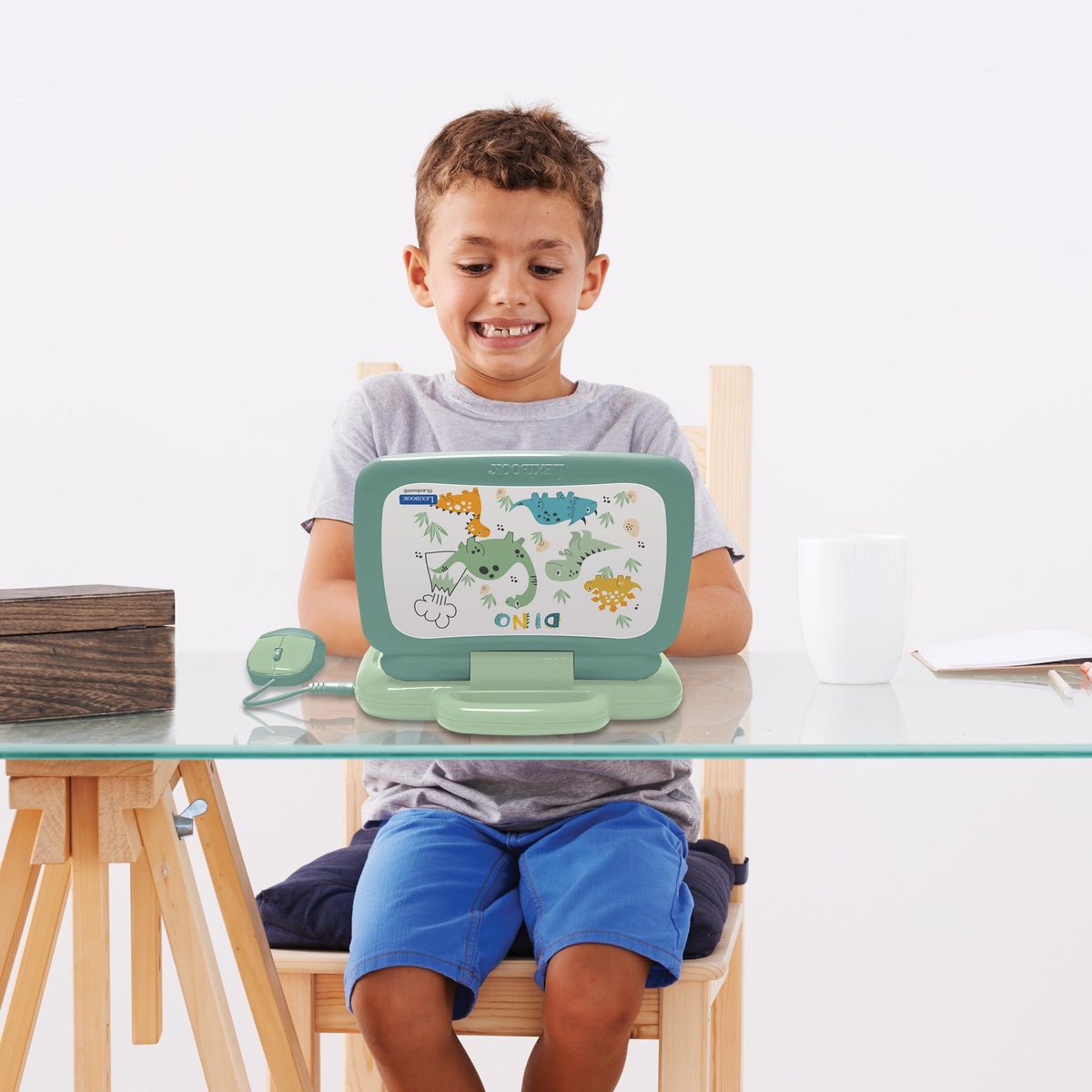 Lexibook Mon premier ordinateur éducatif bilingue dinosaure (EN/FR)