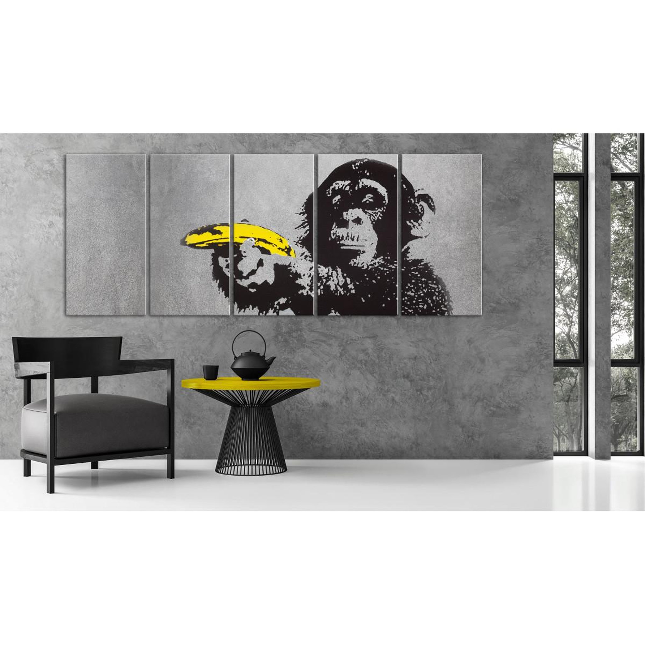 Voir la diapositive 2 : Paris Prix Tableau imprimé  monkey & banana