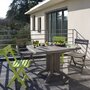 GROSFILLEX Table de jardin pliante - 2/4 places - Résine - Taupe - VEGA
