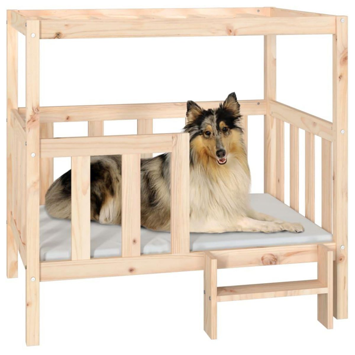 VIDAXL Lit pour chien 105,5x83,5x100 cm Bois de pin solide